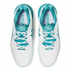 Asics Gel Resolution 8 Women's Clay Court Tennis Shoe (White/Light Blue) -Volkl Sales Store 1042A070 106 SB TP PNG 1280x1280 JPG 1024x1024