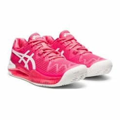 Asics Gel Resolution 8 Women's Clay Court Tennis Shoe (Pink/Cameo White) -Volkl Sales Store 1042A070 702 SB FR GLB 1024x1024