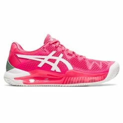 Asics Gel Resolution 8 Women's Clay Court Tennis Shoe (Pink/Cameo White)
