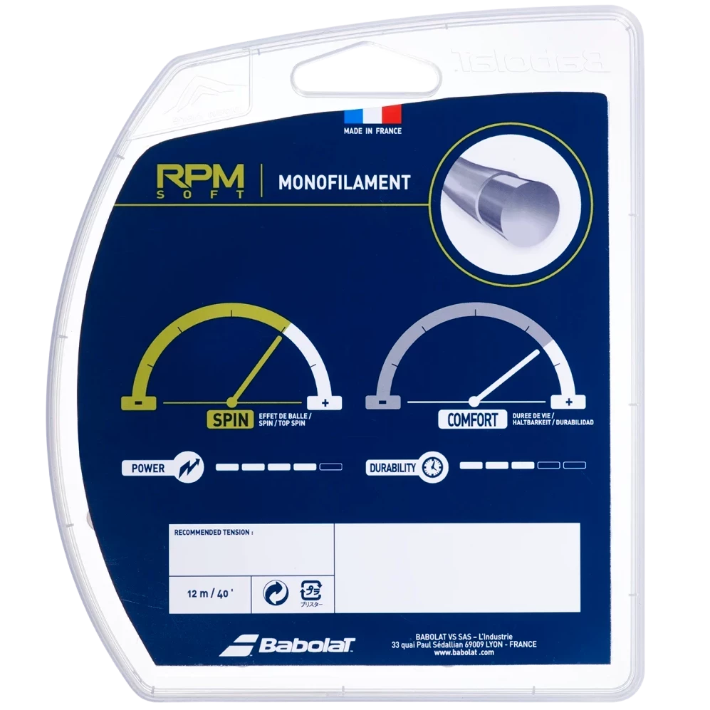 Babolat RPM Soft 17 Tennis String (Orange) 4 Babolat RPM Soft 17 Tennis String (Orange) - Image 2
