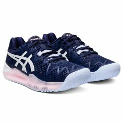 Asics Gel Resolution 8 Women's Clay Court Tennis Shoe (Peacot/White) -Volkl Sales Store ASICS GEL RESOLUTION 8 ProductIm 6 1024x1024