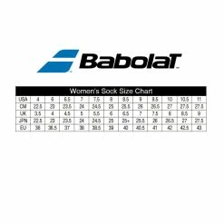 Babolat Women's Pro 360 Socks (White/Yellow) -Volkl Sales Store BabolatWomensSockSizeChart1000x1000 303c7647 6c30 4b99 990f d7a027fa14c2 1024x1024