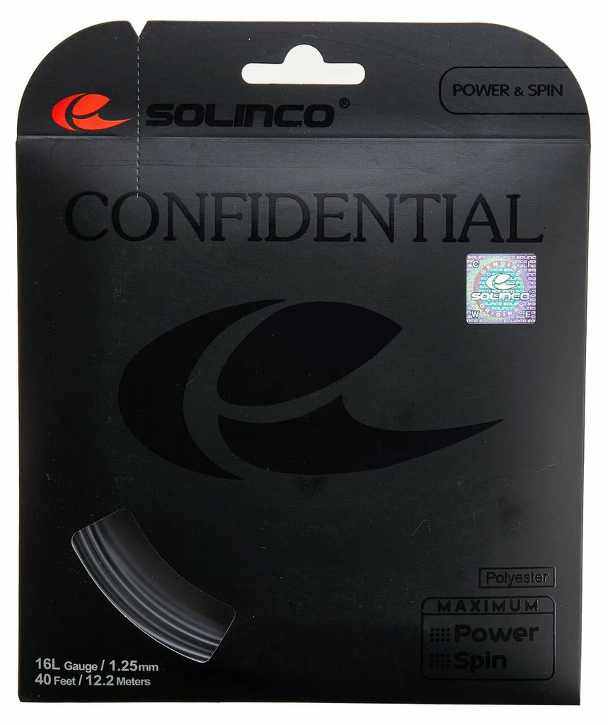 Solinco Confidential 16L Tennis String (Grey) 3 Solinco Confidential 16L Tennis String (Grey)