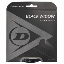 Dunlop Black Widow 16 G Tennis String (Black)