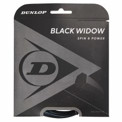 Dunlop Black Widow 18 G Tennis String (Black)