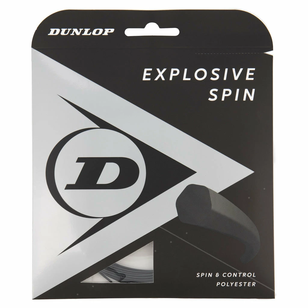 Dunlop Explosive Spin 17 G Tennis String (Black) 3 Dunlop Explosive Spin 17 G Tennis String (Black)