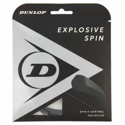 Dunlop Explosive Spin 16 G Tennis String (Black)
