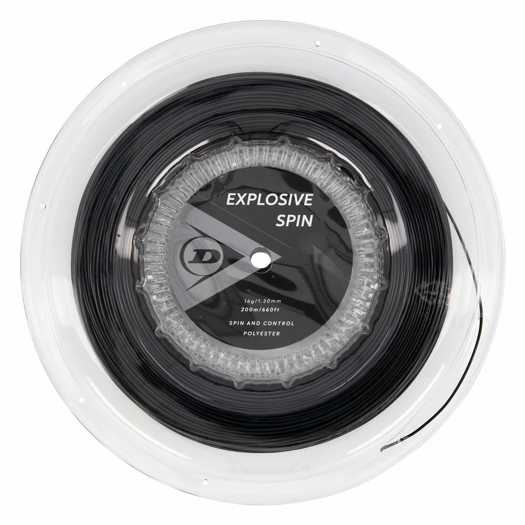 Dunlop Explosive Spin 16 G Tennis String Reel (Black) 3 Dunlop Explosive Spin 16 G Tennis String Reel (Black)