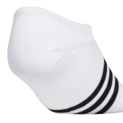 Adidas Women's Superlite 3 Stripe No-Show Socks (Black/Grey/White) -Volkl Sales Store EW9821 HDW photo detail 1 white 1024x1024