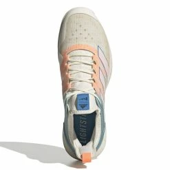 Adidas Adizero Ubersonic 4 Parley Men's Tennis Shoes (White/Beam Orange) -Volkl Sales Store GX9623 3 FOOTWEAR Photography TopPortraitView white 1024x1024