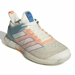 Adidas Adizero Ubersonic 4 Parley Men's Tennis Shoes (White/Beam Orange) -Volkl Sales Store GX9623 6 FOOTWEAR Photography FrontLateralTopView white 1024x1024