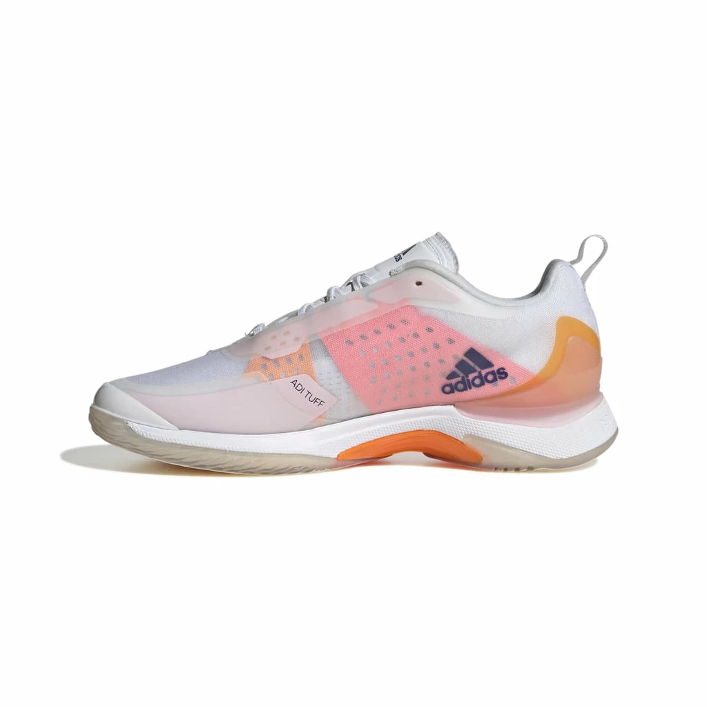 Adidas Avacourt Women's Tennis Shoe (White/Indigo/Orange) 4 Adidas Avacourt Women's Tennis Shoe (White/Indigo/Orange) - Image 2