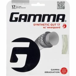Gamma Synthetic Gut 17 With Wearguard Tennis String (White)