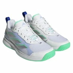 Adidas AvaFlash Women's Tennis Shoe (White/Blue) 12 Adidas AvaFlash Women's Tennis Shoe (White/Blue) -Volkl Sales Store HP5272 6 FOOTWEAR Photography FrontLateralTopView transparent 1 1024x1024