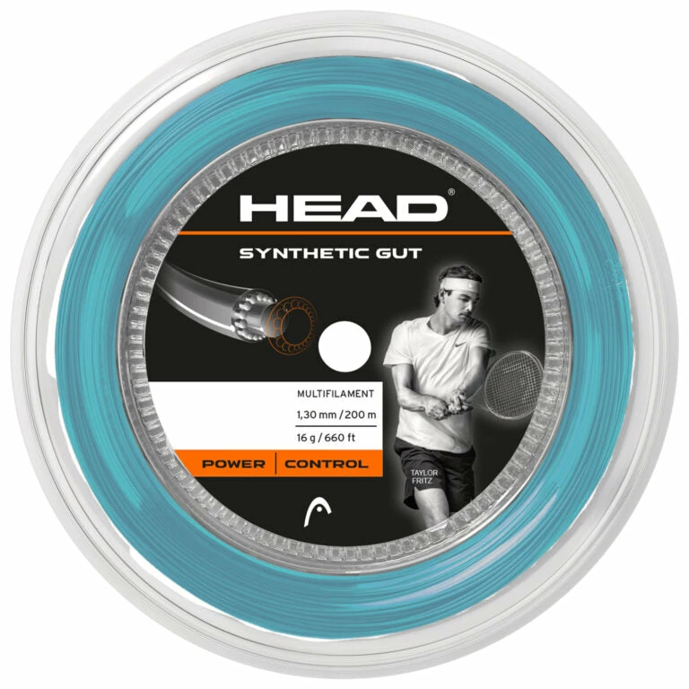 Head Synthetic Gut 16 Tennis String Reel (Blue) 3 Head Synthetic Gut 16 Tennis String Reel (Blue)