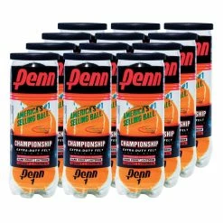 Penn Championship Orange Tennis Balls - 12 Can Case