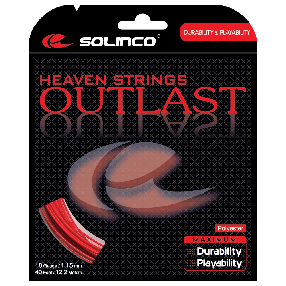 Solinco Outlast 16L Tennis String (Red) 3 Solinco Outlast 16L Tennis String (Red)