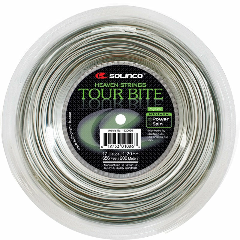 Solinco Tour Bite 17 Tennis String Reel (Silver) 3 Solinco Tour Bite 17 Tennis String Reel (Silver)