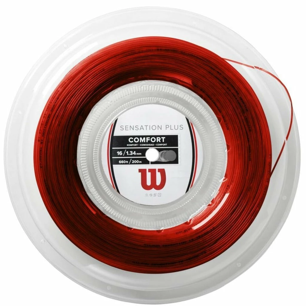 Wilson Sensation Plus 16 Tennis String Reel (Red) 3 Wilson Sensation Plus 16 Tennis String Reel (Red)