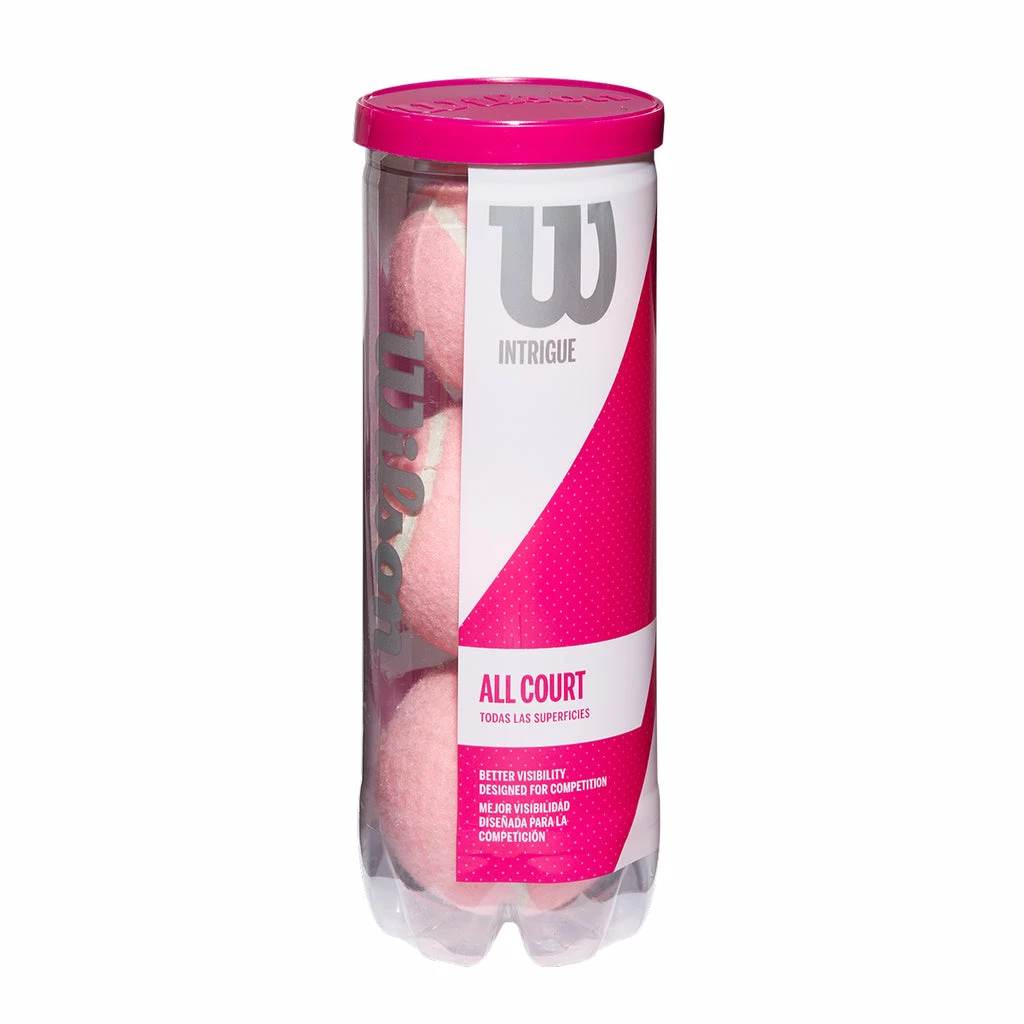 Wilson Intrigue All Court Pink Tennis Balls - 12 Can Case 4 Wilson Intrigue All Court Pink Tennis Balls - 12 Can Case - Image 2
