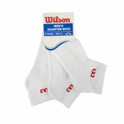 Wilson Men's Quarter Socks 3 Pack (White) -Volkl Sales Store Wilson Mens Quarter Socks White 3 Pack 2 1024x1024