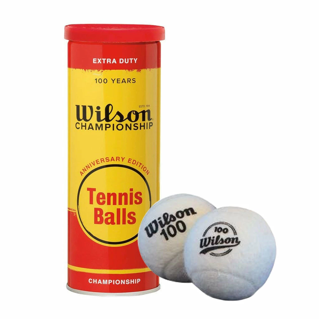 Wilson Championship Extra Duty 100 Year Edition Tennis Balls 3 Wilson Championship Extra Duty 100 Year Edition Tennis Balls