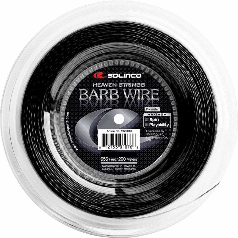 Solinco Barb Wire 17 Tennis String Reel (Black) 3 Solinco Barb Wire 17 Tennis String Reel (Black)