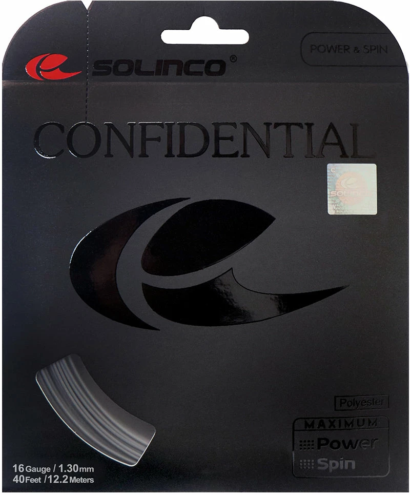 Solinco Confidential 16 Tennis String (Grey) 3 Solinco Confidential 16 Tennis String (Grey)
