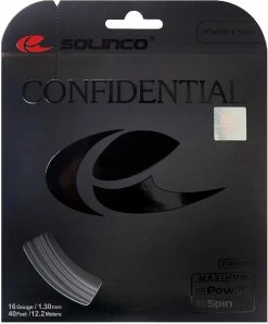Solinco Confidential 18 Tennis String (Grey)