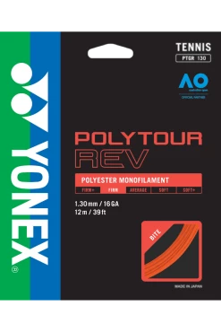 Yonex Poly Tour Rev 16 Tennis String (Bright Orange)