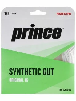 Prince Synthetic Gut 16 Original Tennis String (White)