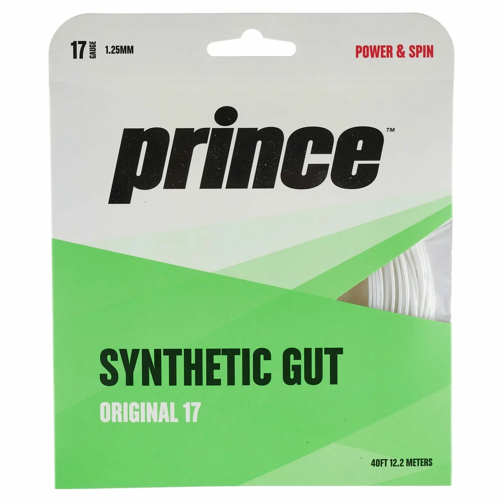 Prince Synthetic Gut 17 Original Tennis String (White) 3 Prince Synthetic Gut 17 Original Tennis String (White)