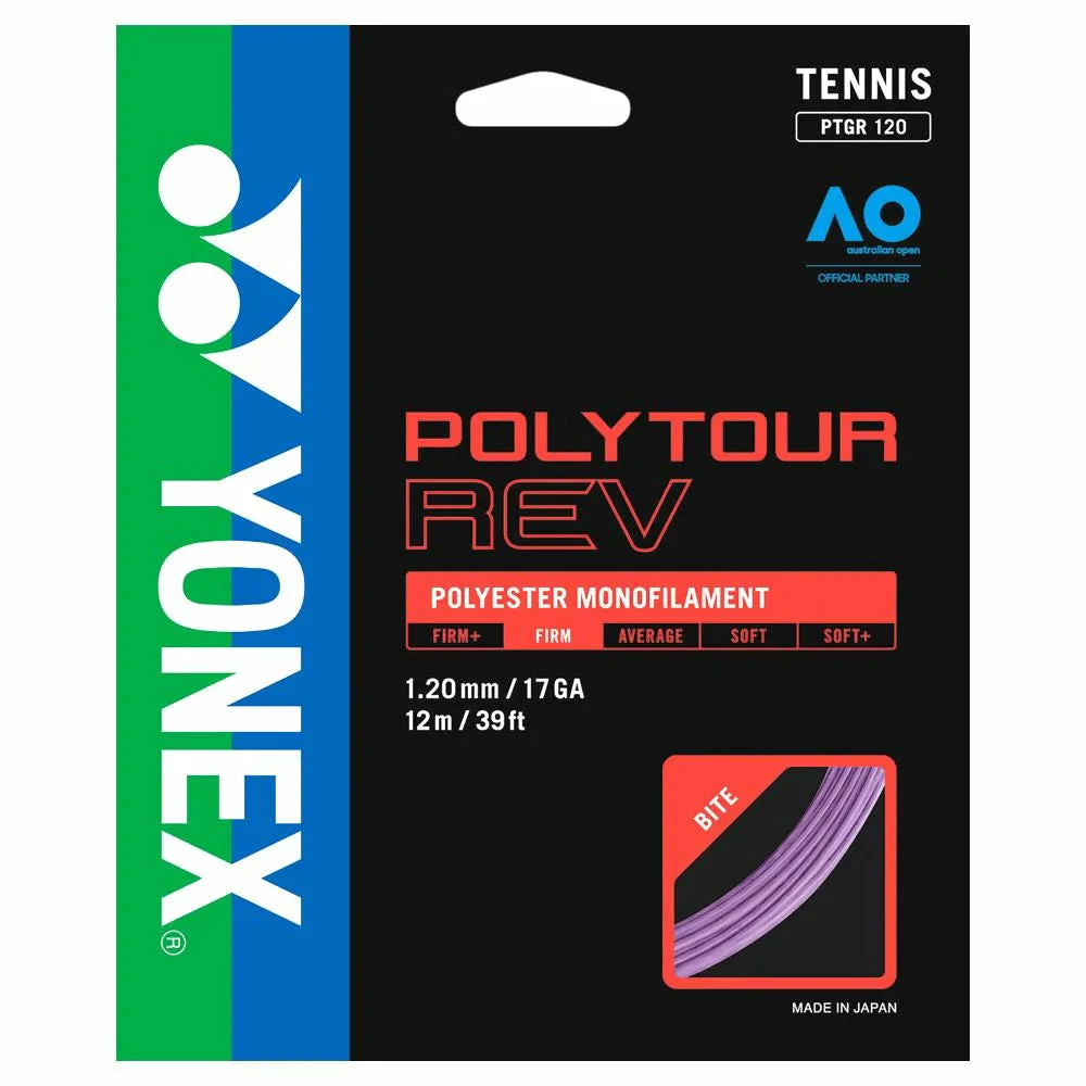 Yonex Poly Tour Rev 17 Tennis String (Purple) 3 Yonex Poly Tour Rev 17 Tennis String (Purple)