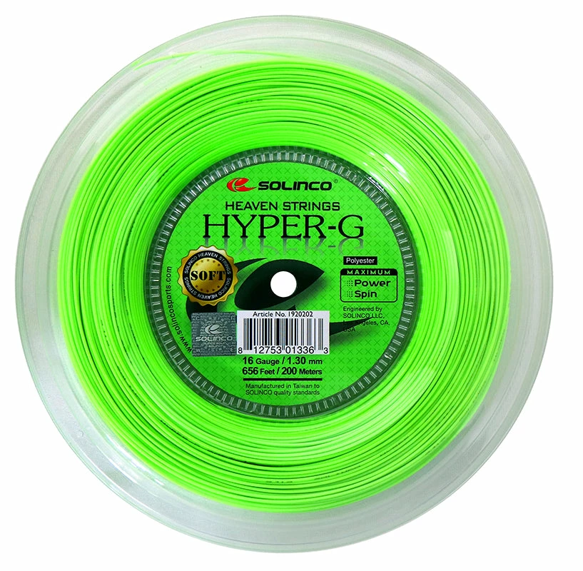 Solinco Hyper-G Soft 16 Tennis String Reel (Green) 3 Solinco Hyper-G Soft 16 Tennis String Reel (Green)