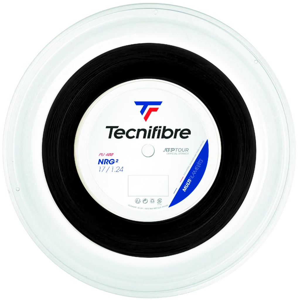 Tecnifibre NRG2 17 Tennis String Reel (Black) 3 Tecnifibre NRG2 17 Tennis String Reel (Black)