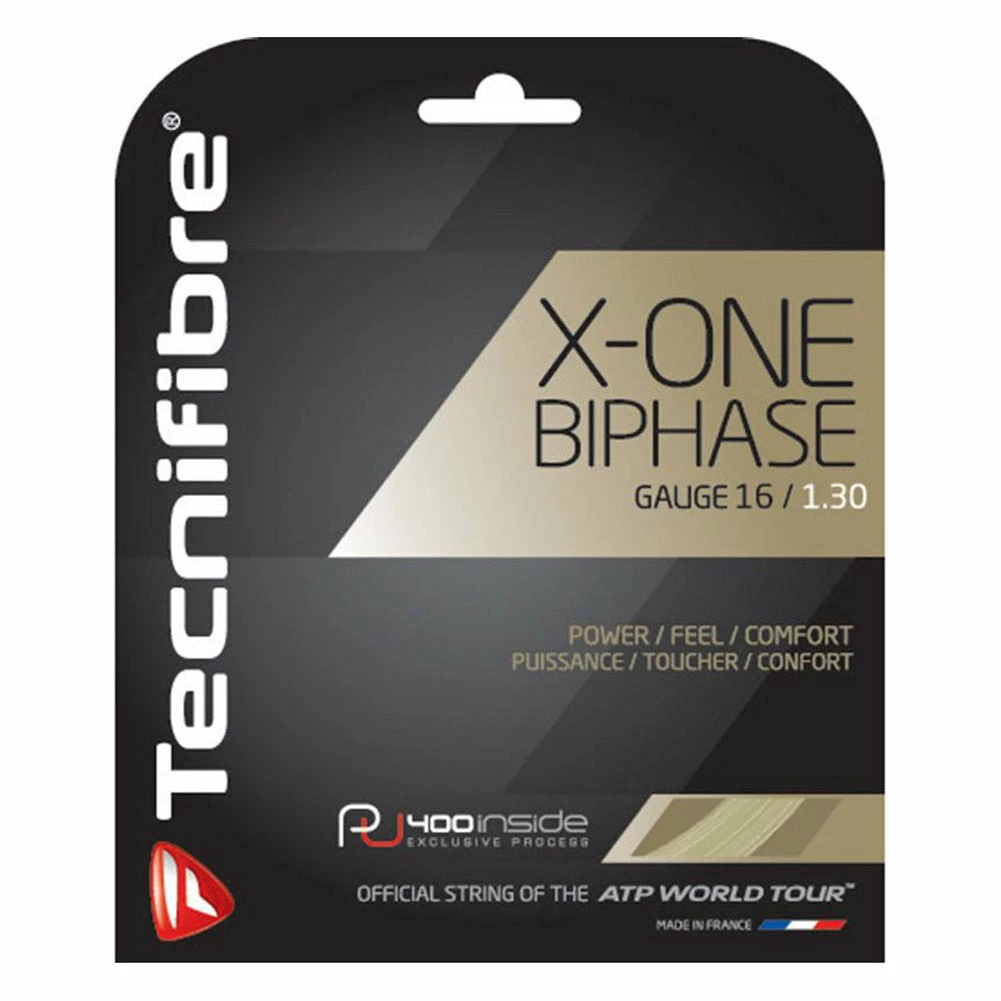 Tecnifibre X-One Biphase 16 Tennis String (Natural) 4 Tecnifibre X-One Biphase 16 Tennis String (Natural) - Image 2